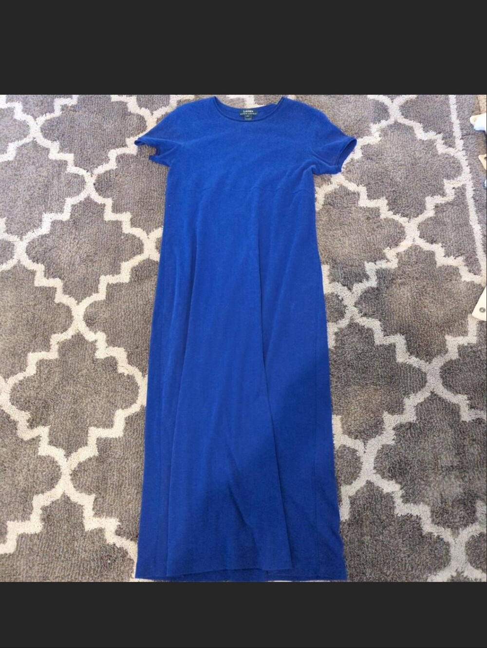 Ralph Lauren Royal Blue Short Sleeve Maxi Dress